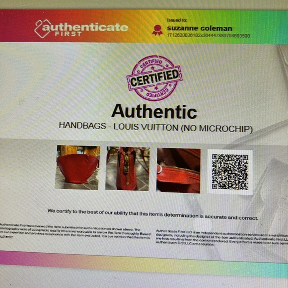 Louis Vuitton saint Jacques Castillian Red, COA included authentic - Picture 15 of 16